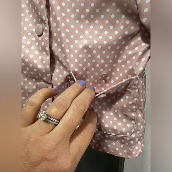 Pink C&C California Line Polka Dot Rain Jacket - Picture 8 of 9